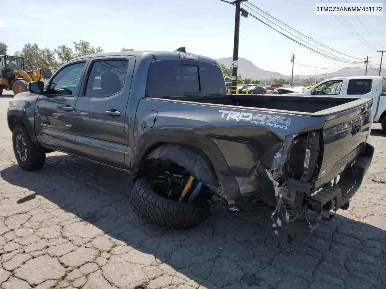 3TMCZ5AN6MM451172 2021 Toyota Tacoma Double Cab