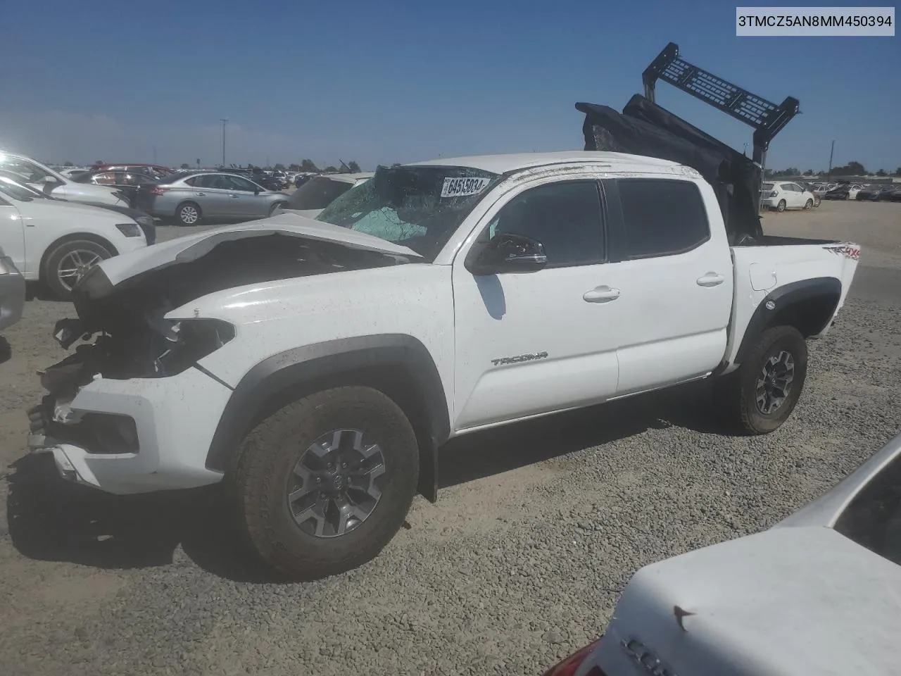 2021 Toyota Tacoma Double Cab VIN: 3TMCZ5AN8MM450394 Lot: 64515034