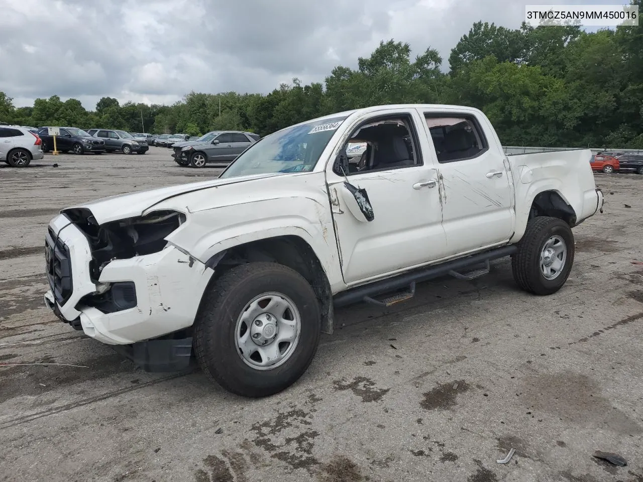 2021 Toyota Tacoma Double Cab VIN: 3TMCZ5AN9MM450016 Lot: 65556364