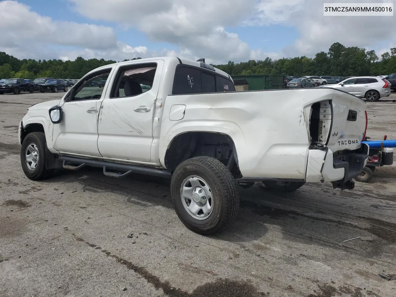 2021 Toyota Tacoma Double Cab VIN: 3TMCZ5AN9MM450016 Lot: 65556364