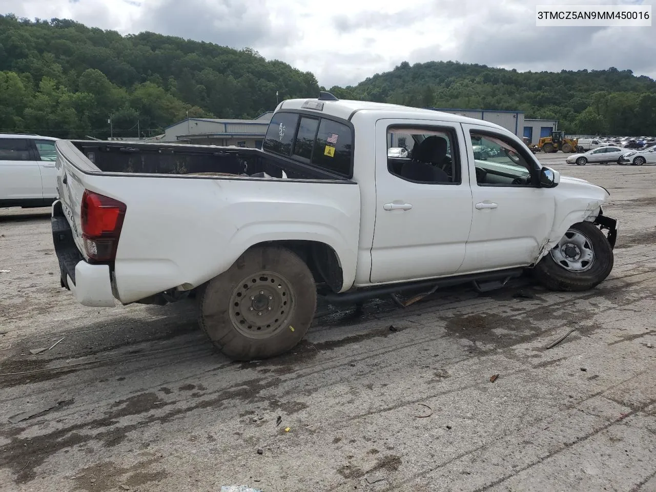 2021 Toyota Tacoma Double Cab VIN: 3TMCZ5AN9MM450016 Lot: 65556364