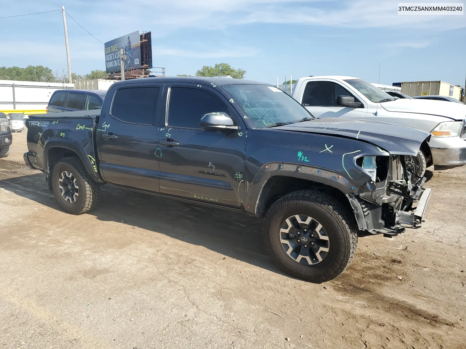 2021 Toyota Tacoma Double Cab VIN: 3TMCZ5ANXMM403240 Lot: 65924944