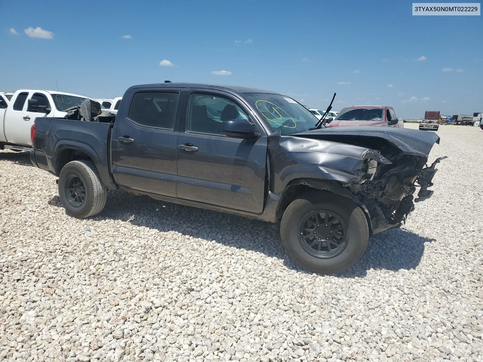 2021 Toyota Tacoma Double Cab VIN: 3TYAX5GN0MT022229 Lot: 66369084