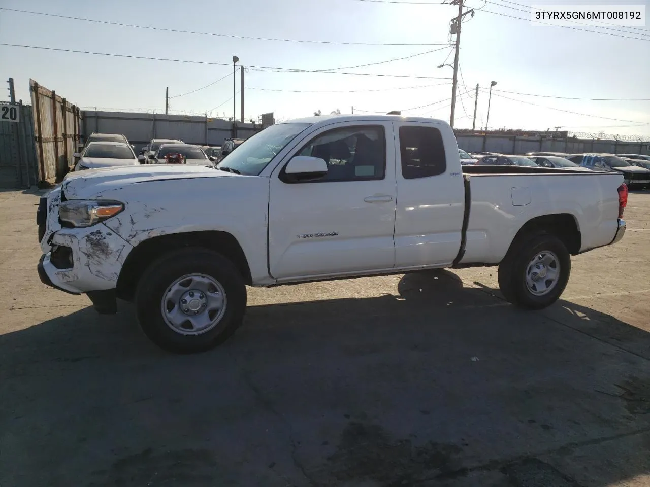 2021 Toyota Tacoma Access Cab VIN: 3TYRX5GN6MT008192 Lot: 66793234