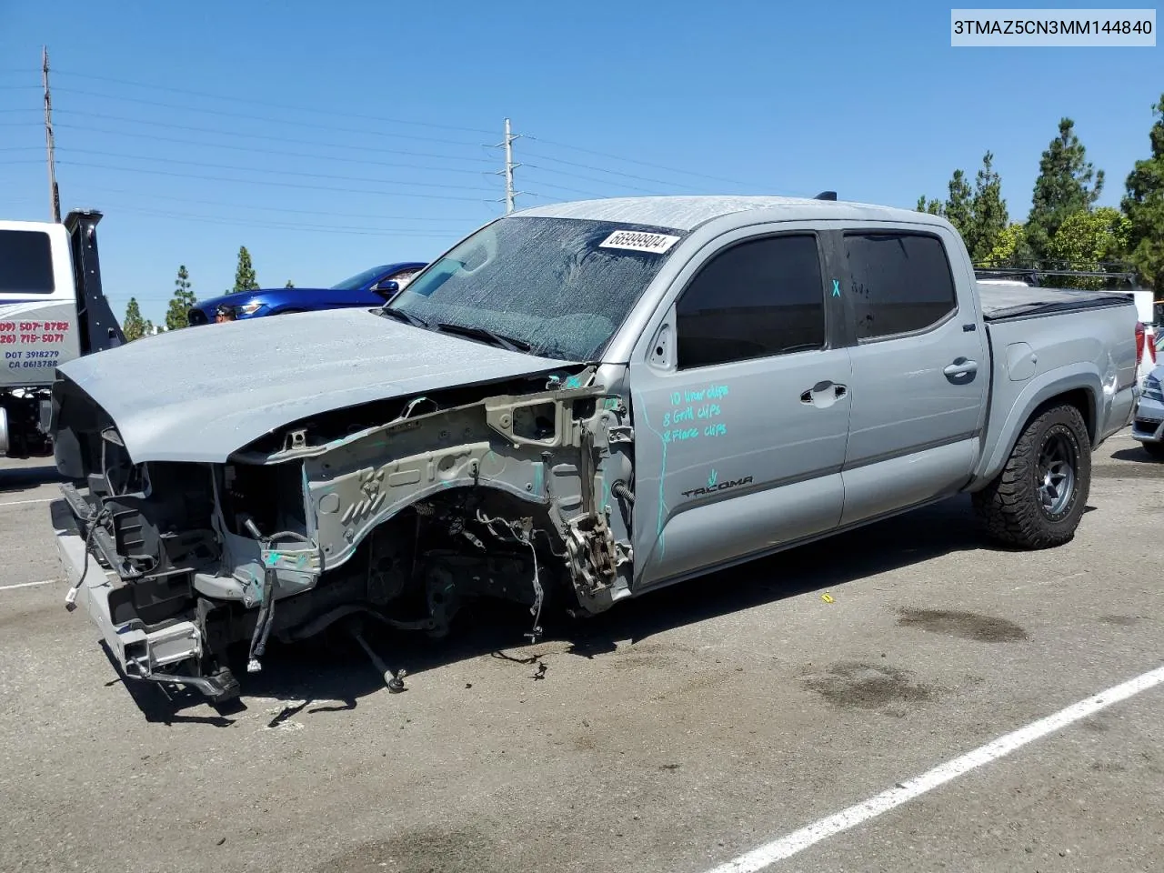 2021 Toyota Tacoma Double Cab VIN: 3TMAZ5CN3MM144840 Lot: 66999904