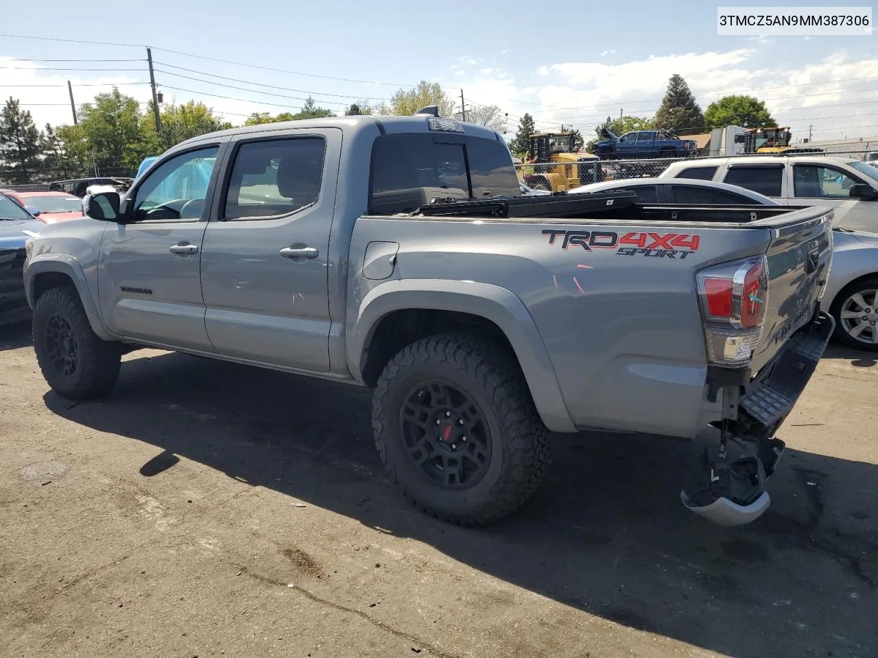 2021 Toyota Tacoma Double Cab VIN: 3TMCZ5AN9MM387306 Lot: 67833014