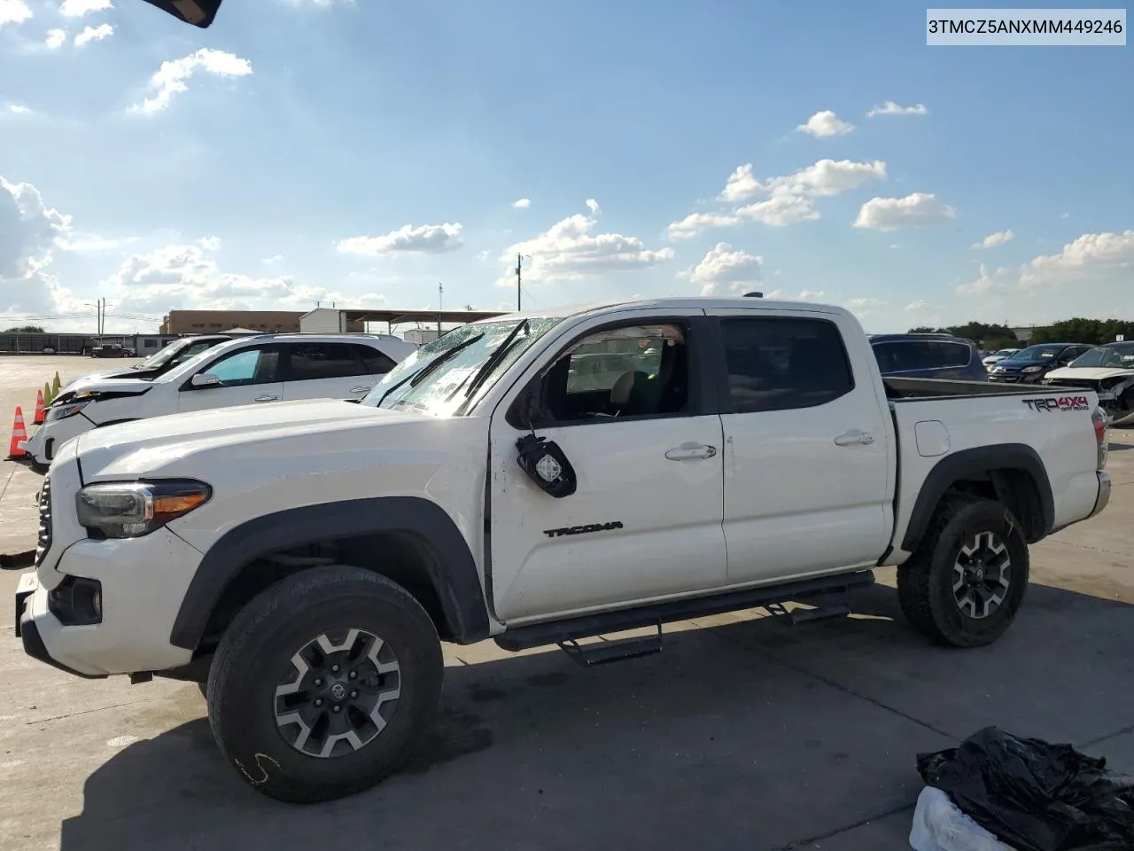 2021 Toyota Tacoma Double Cab VIN: 3TMCZ5ANXMM449246 Lot: 69285824