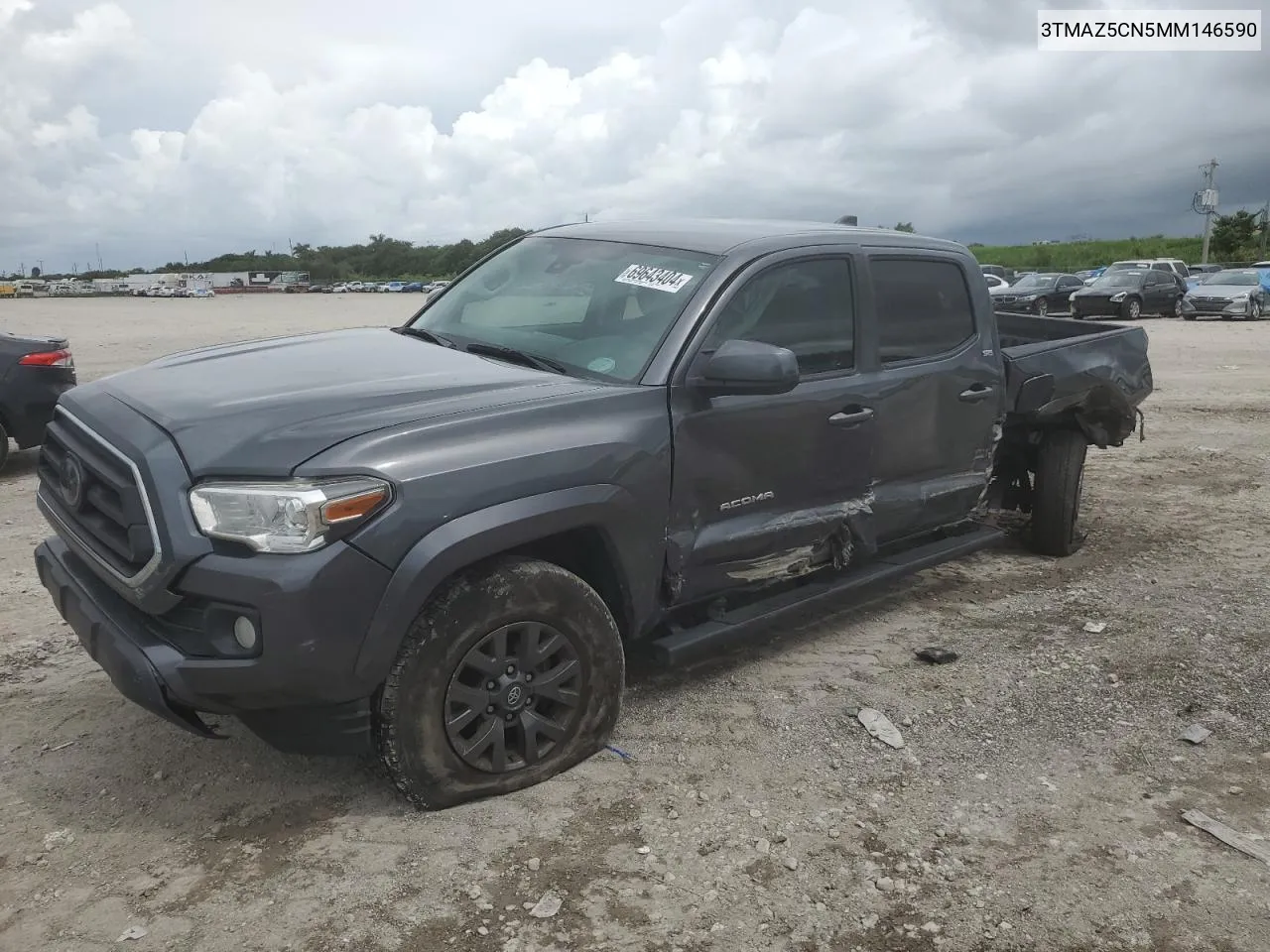 2021 Toyota Tacoma Double Cab VIN: 3TMAZ5CN5MM146590 Lot: 69643404