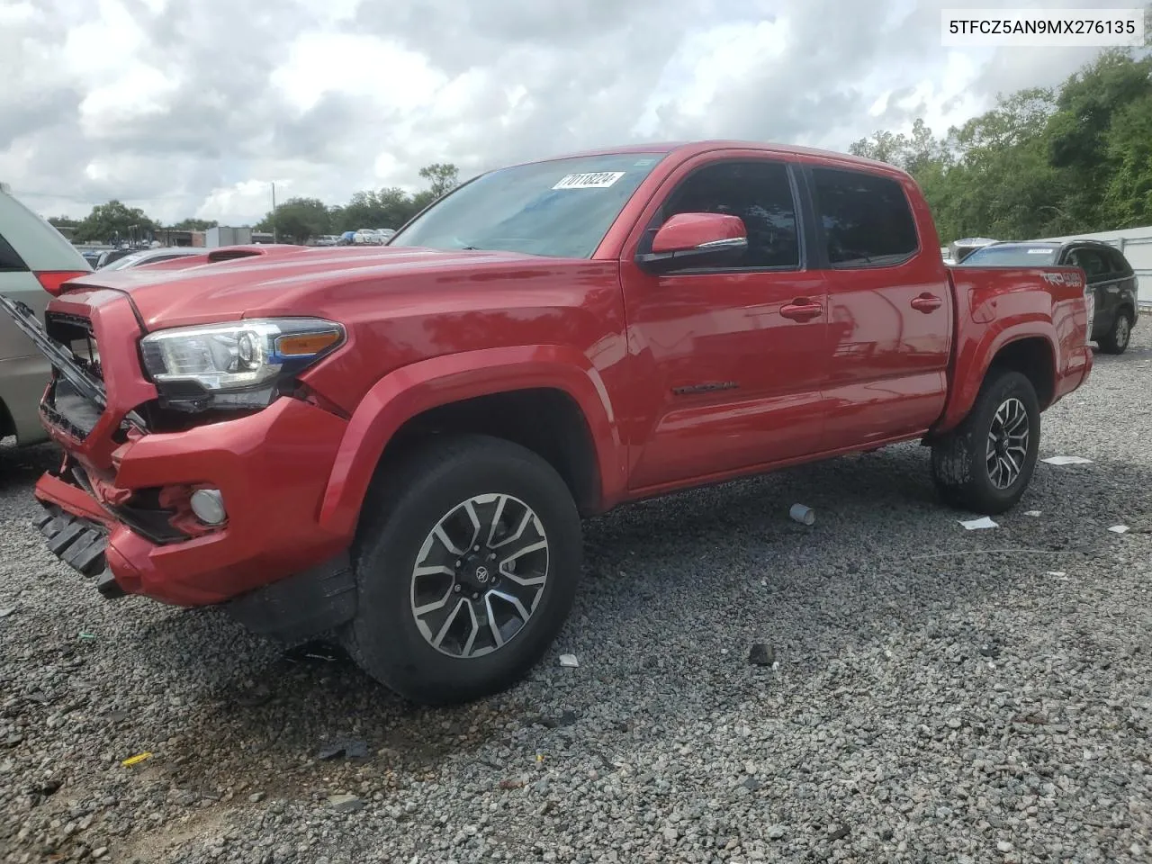 2021 Toyota Tacoma Double Cab VIN: 5TFCZ5AN9MX276135 Lot: 70118224