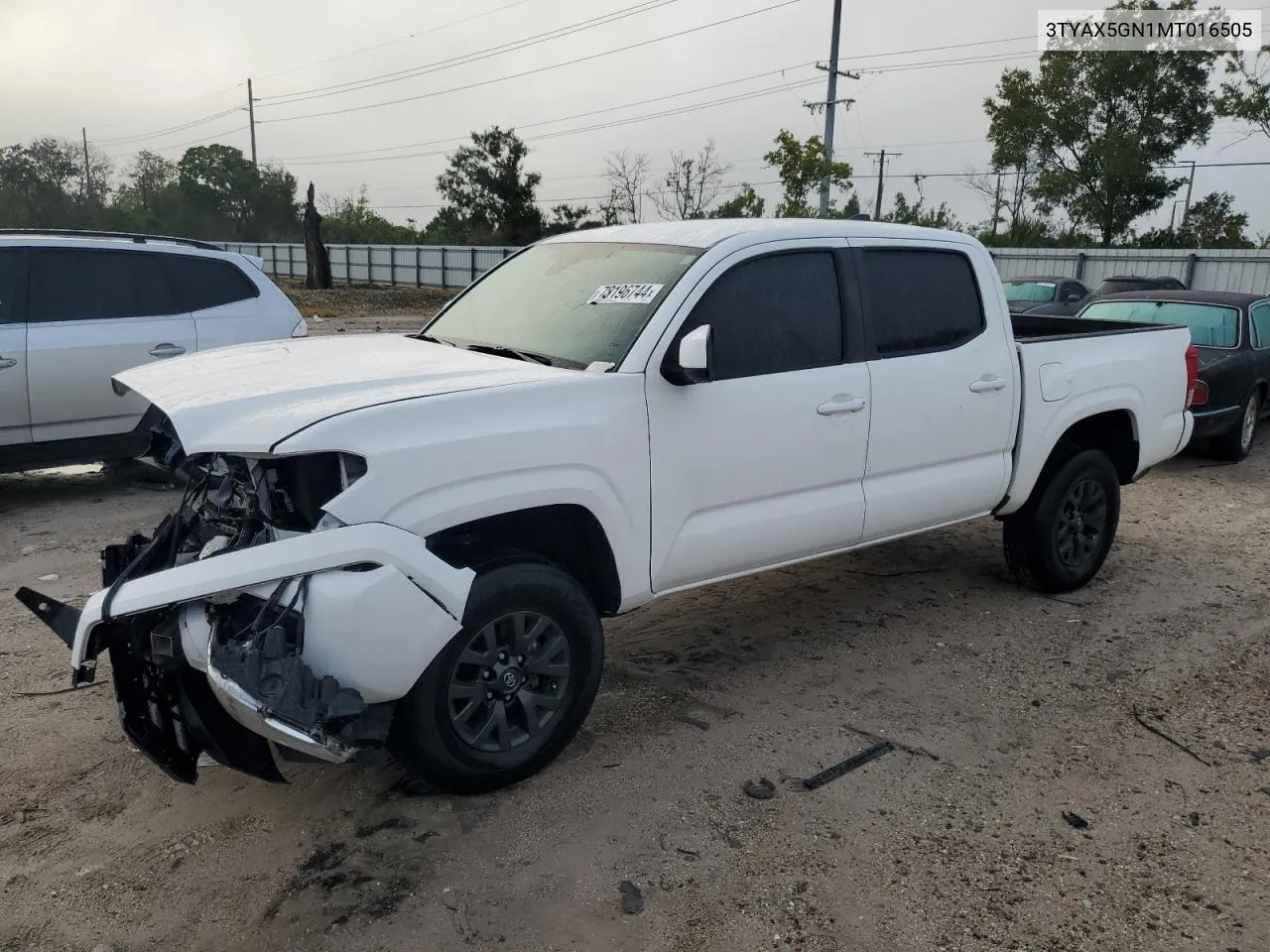 2021 Toyota Tacoma Double Cab VIN: 3TYAX5GN1MT016505 Lot: 70196744