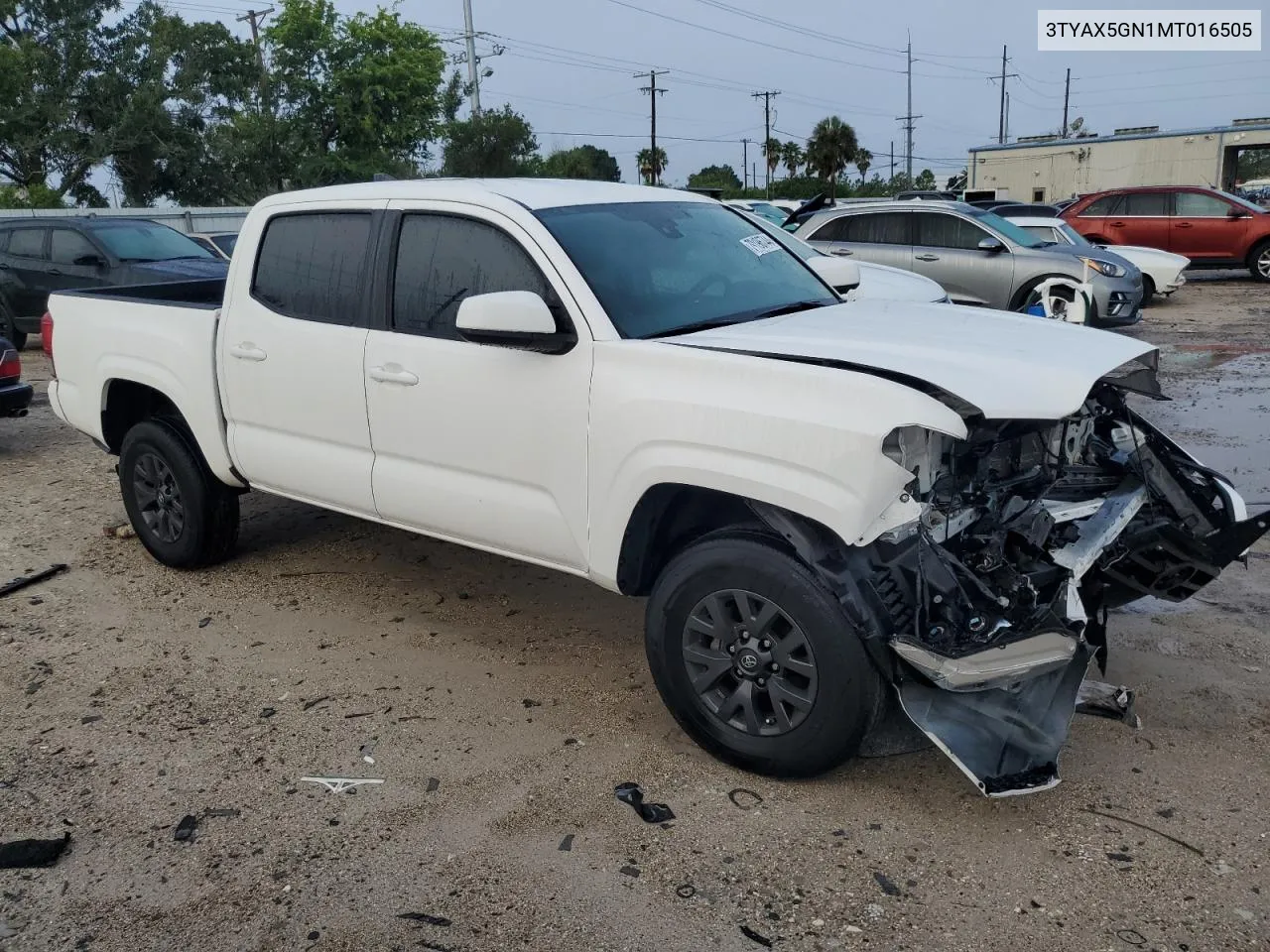 2021 Toyota Tacoma Double Cab VIN: 3TYAX5GN1MT016505 Lot: 70196744