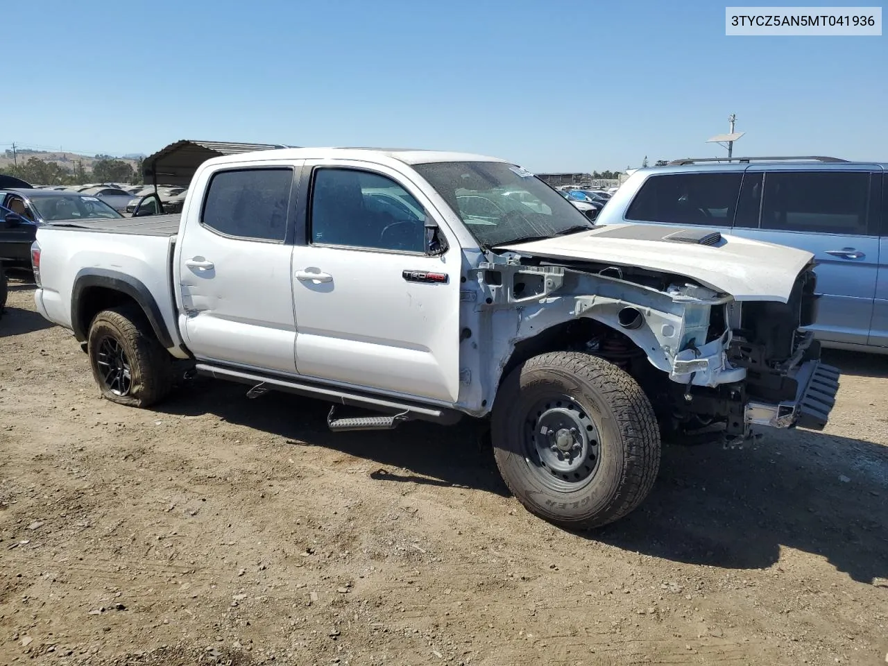 2021 Toyota Tacoma Double Cab VIN: 3TYCZ5AN5MT041936 Lot: 70329744