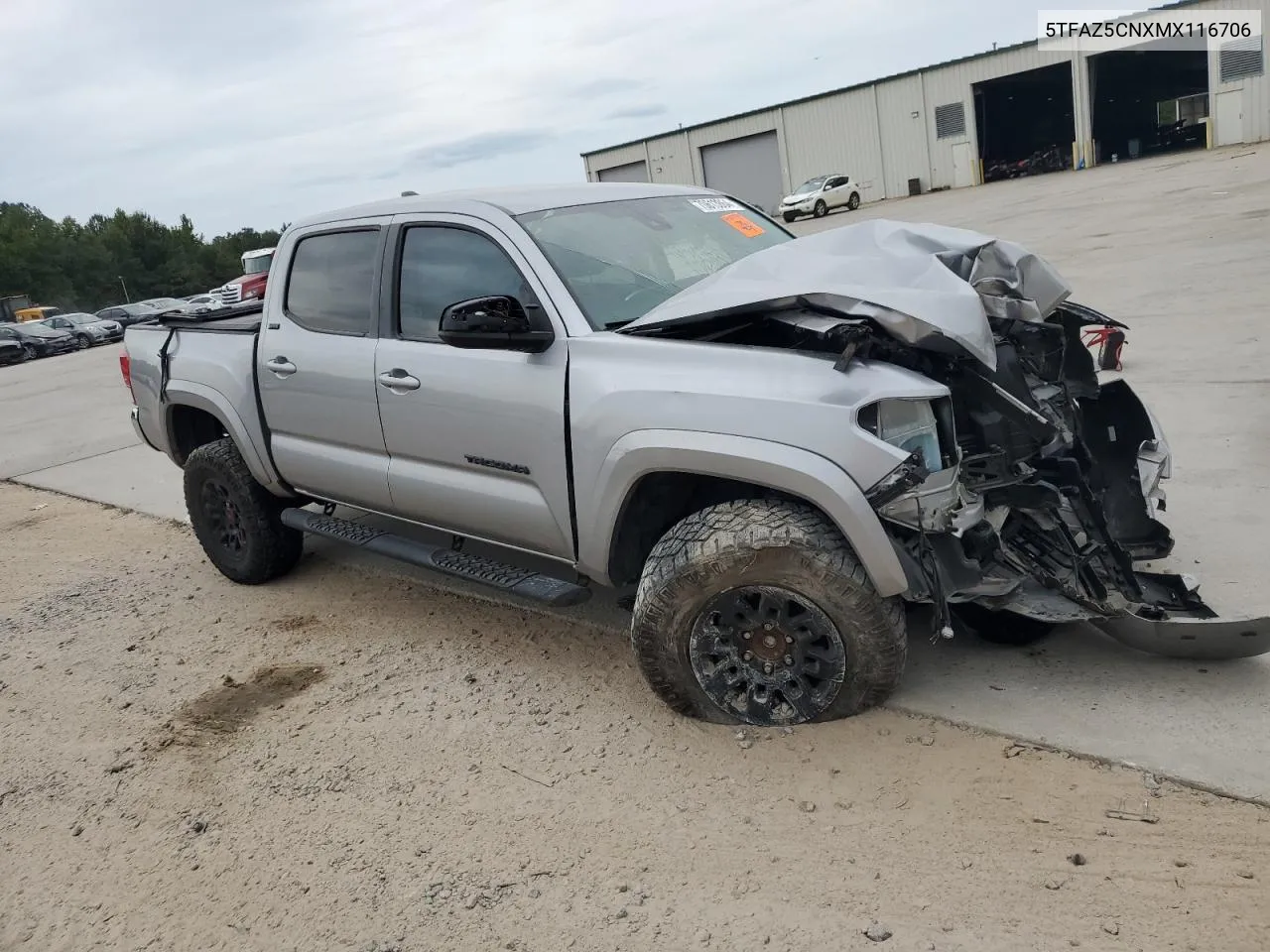 2021 Toyota Tacoma Double Cab VIN: 5TFAZ5CNXMX116706 Lot: 70613864