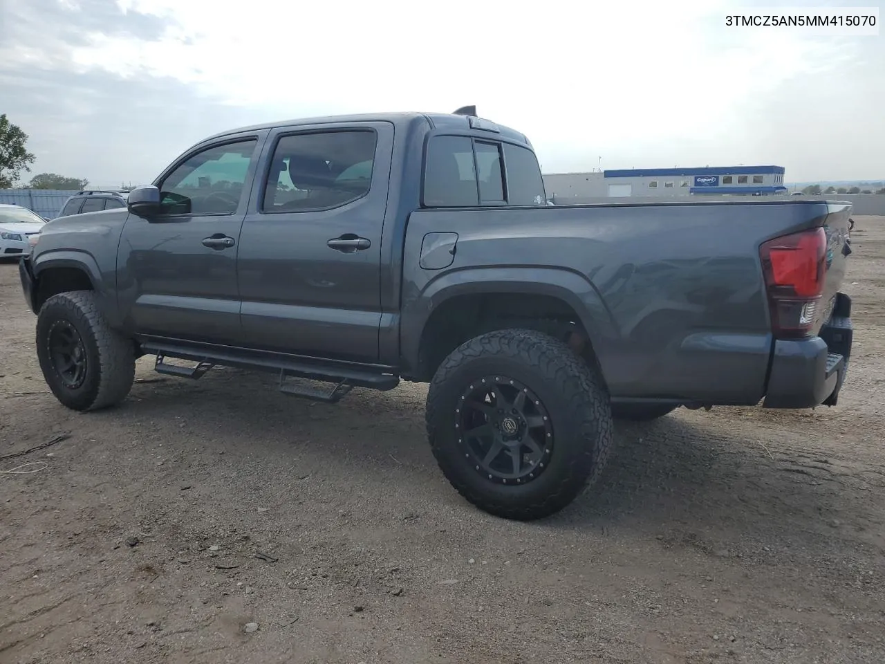 2021 Toyota Tacoma Double Cab VIN: 3TMCZ5AN5MM415070 Lot: 70626844