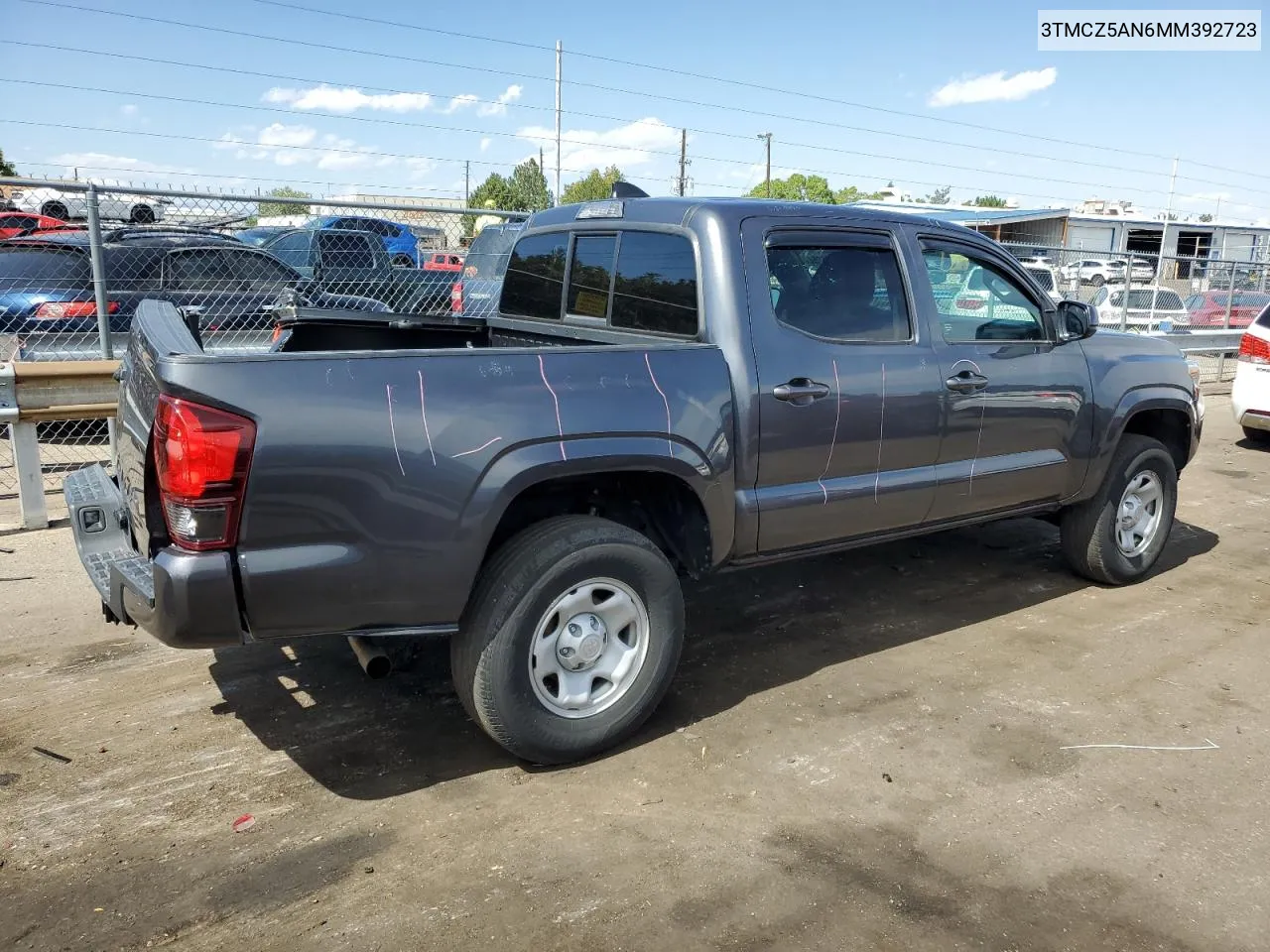 2021 Toyota Tacoma Double Cab VIN: 3TMCZ5AN6MM392723 Lot: 70855254