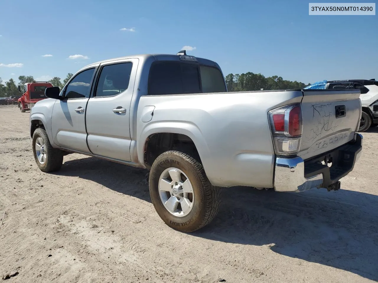 2021 Toyota Tacoma Double Cab VIN: 3TYAX5GN0MT014390 Lot: 70992264