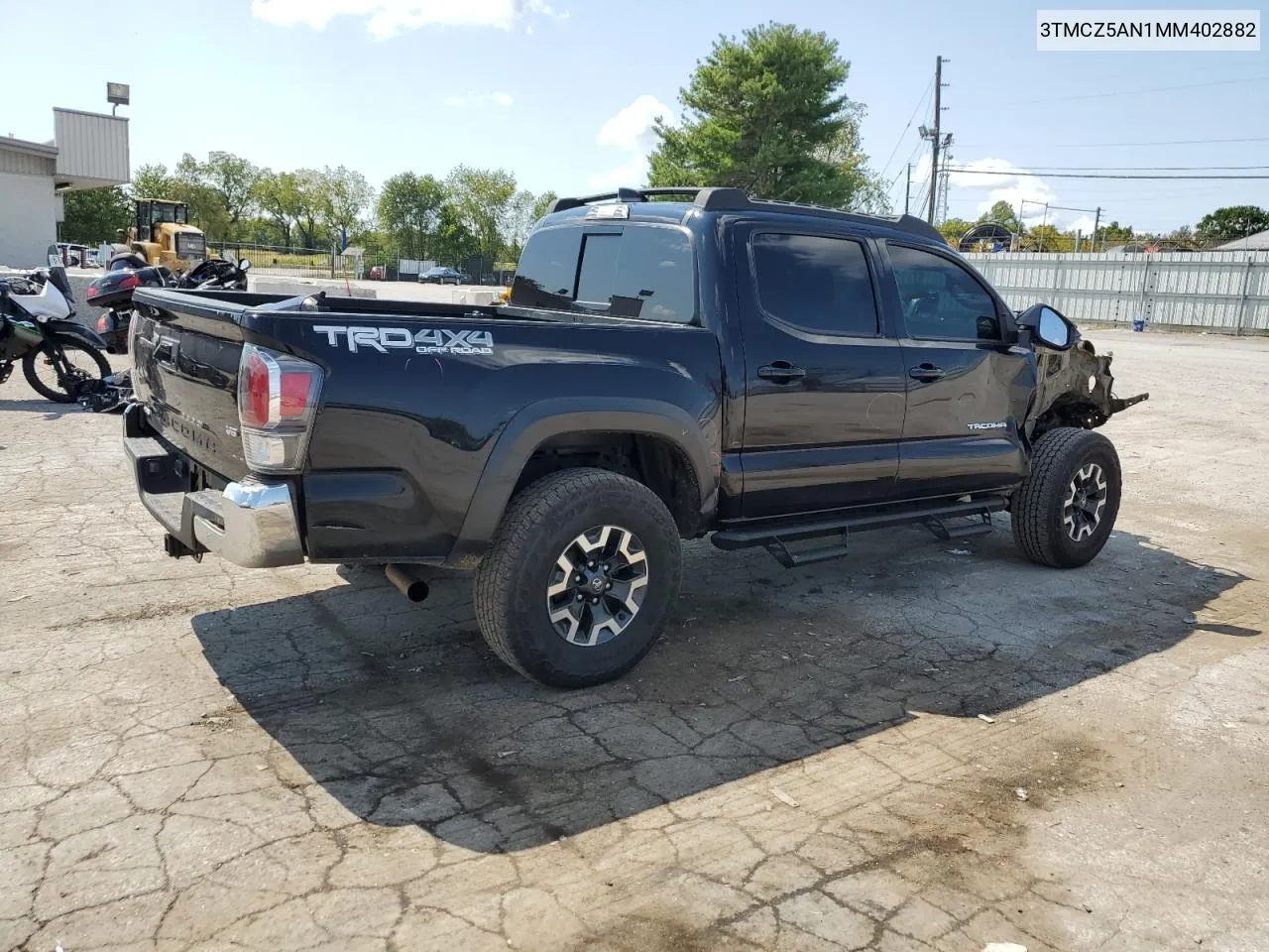 2021 Toyota Tacoma Double Cab VIN: 3TMCZ5AN1MM402882 Lot: 71728454