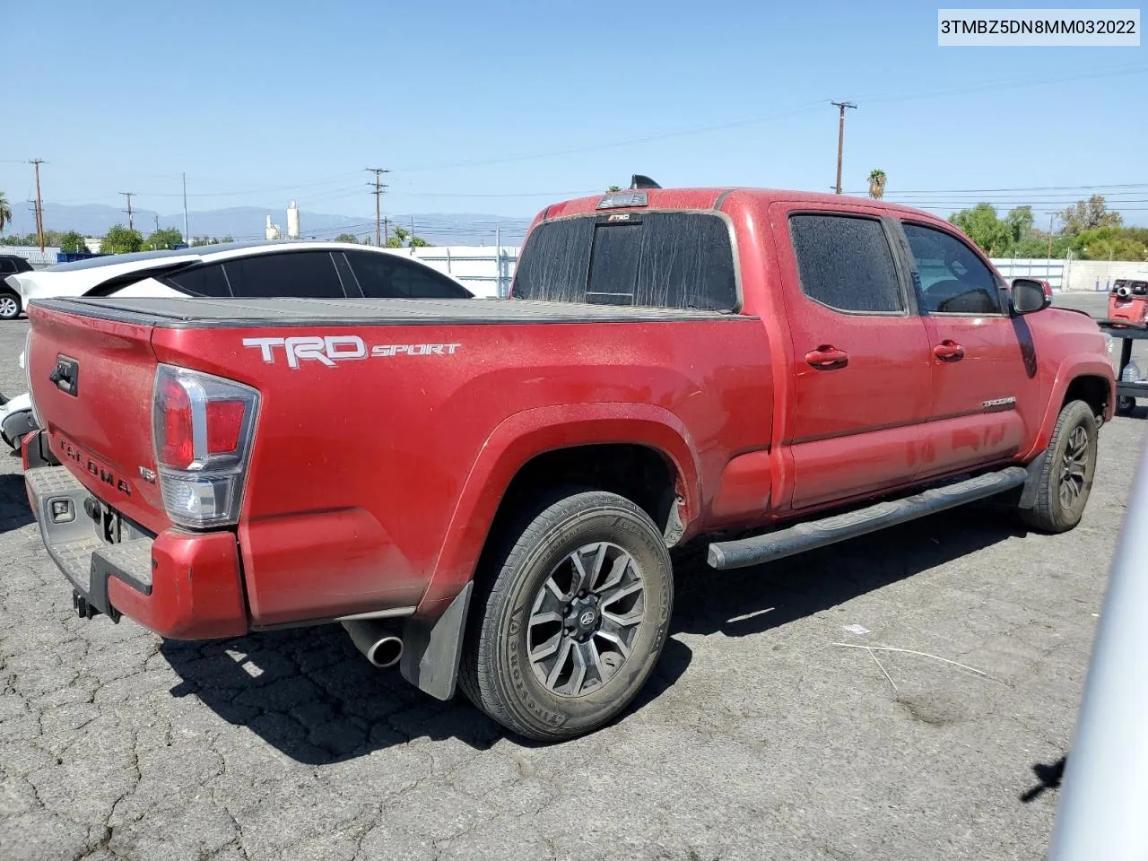 2021 Toyota Tacoma Double Cab VIN: 3TMBZ5DN8MM032022 Lot: 71790914