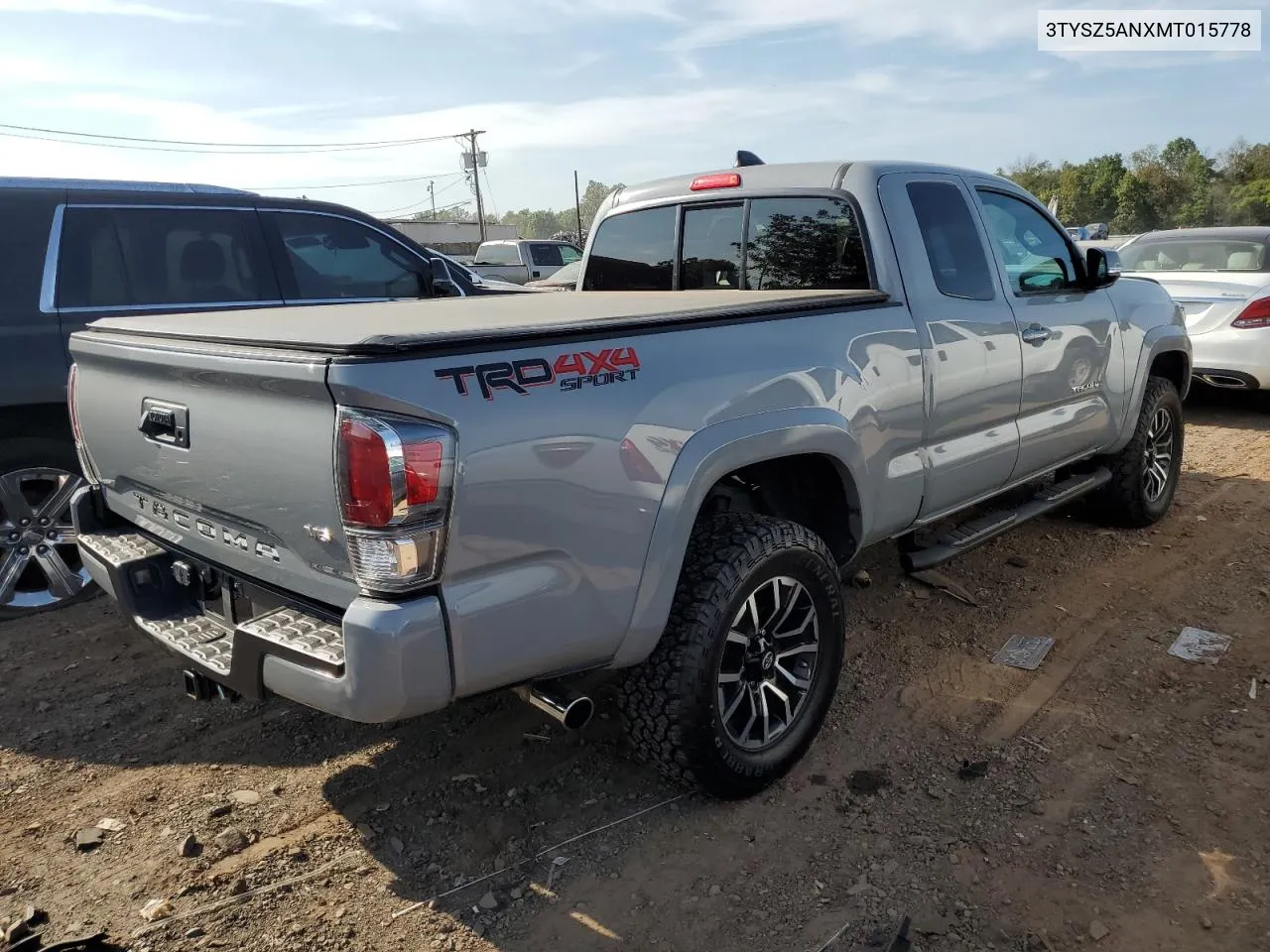 2021 Toyota Tacoma Access Cab VIN: 3TYSZ5ANXMT015778 Lot: 71820084