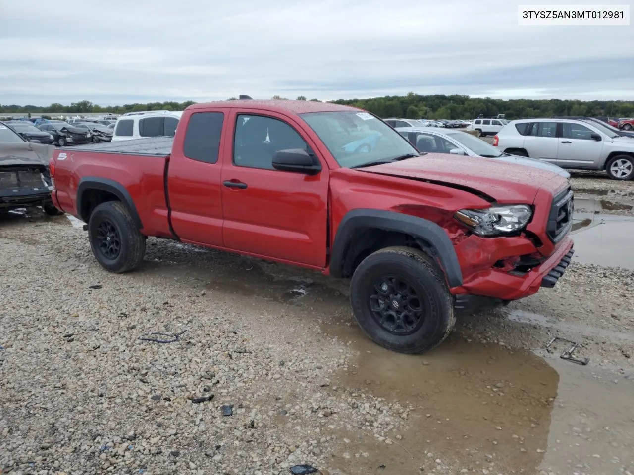 2021 Toyota Tacoma Access Cab VIN: 3TYSZ5AN3MT012981 Lot: 72183174