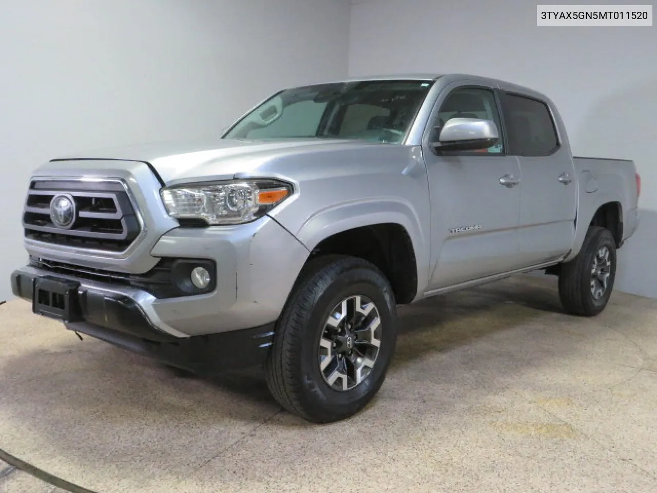 2021 Toyota Tacoma Double Cab VIN: 3TYAX5GN5MT011520 Lot: 72213204