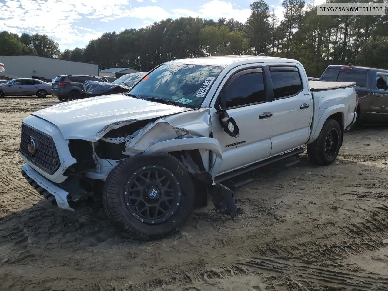 2021 Toyota Tacoma Double Cab VIN: 3TYGZ5AN6MT011832 Lot: 72243394