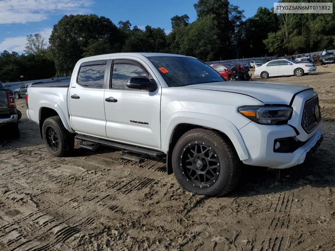 2021 Toyota Tacoma Double Cab VIN: 3TYGZ5AN6MT011832 Lot: 72243394