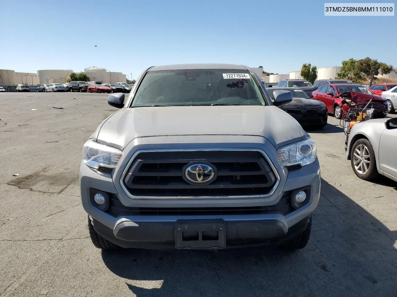 2021 Toyota Tacoma Double Cab VIN: 3TMDZ5BN8MM111010 Lot: 72277034