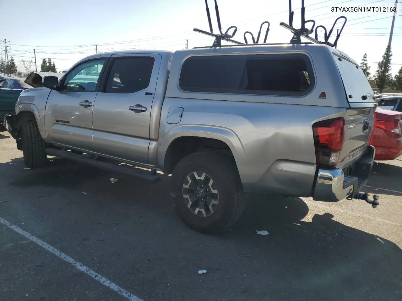 2021 Toyota Tacoma Double Cab VIN: 3TYAX5GN1MT012163 Lot: 72377324