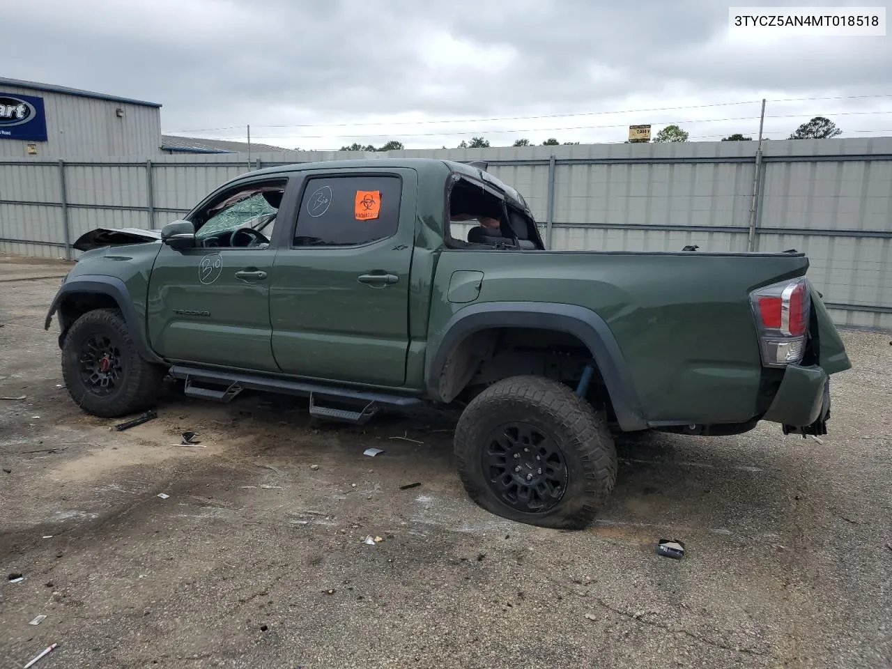 2021 Toyota Tacoma Double Cab VIN: 3TYCZ5AN4MT018518 Lot: 72891874