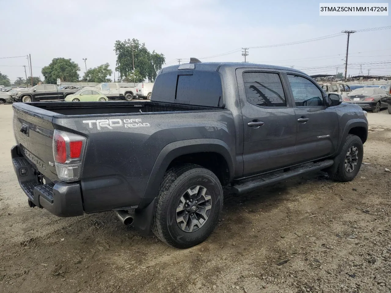 2021 Toyota Tacoma Dou VIN: 3TMAZ5CN1MM147204 Lot: 72953694