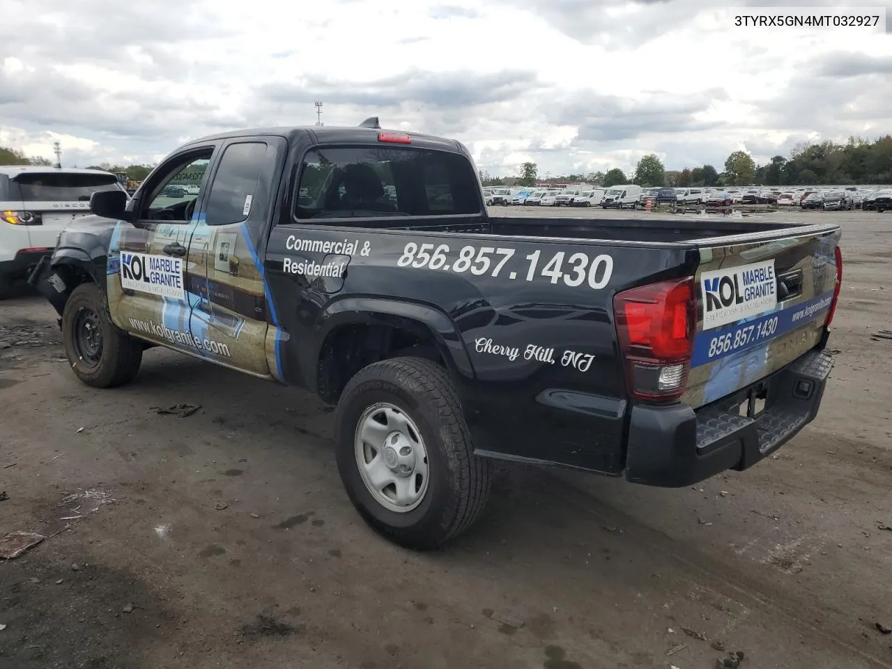 2021 Toyota Tacoma Access Cab VIN: 3TYRX5GN4MT032927 Lot: 73244324