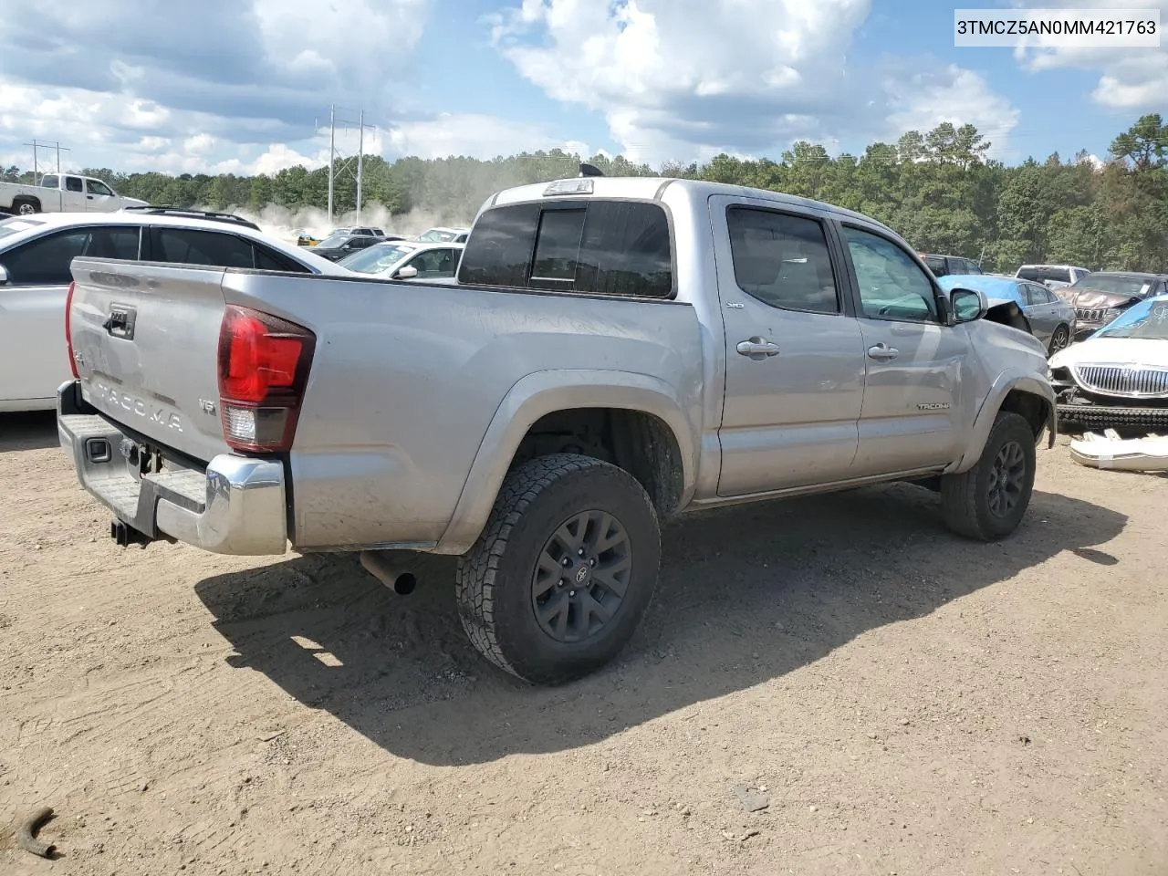 2021 Toyota Tacoma Double Cab VIN: 3TMCZ5AN0MM421763 Lot: 73431174