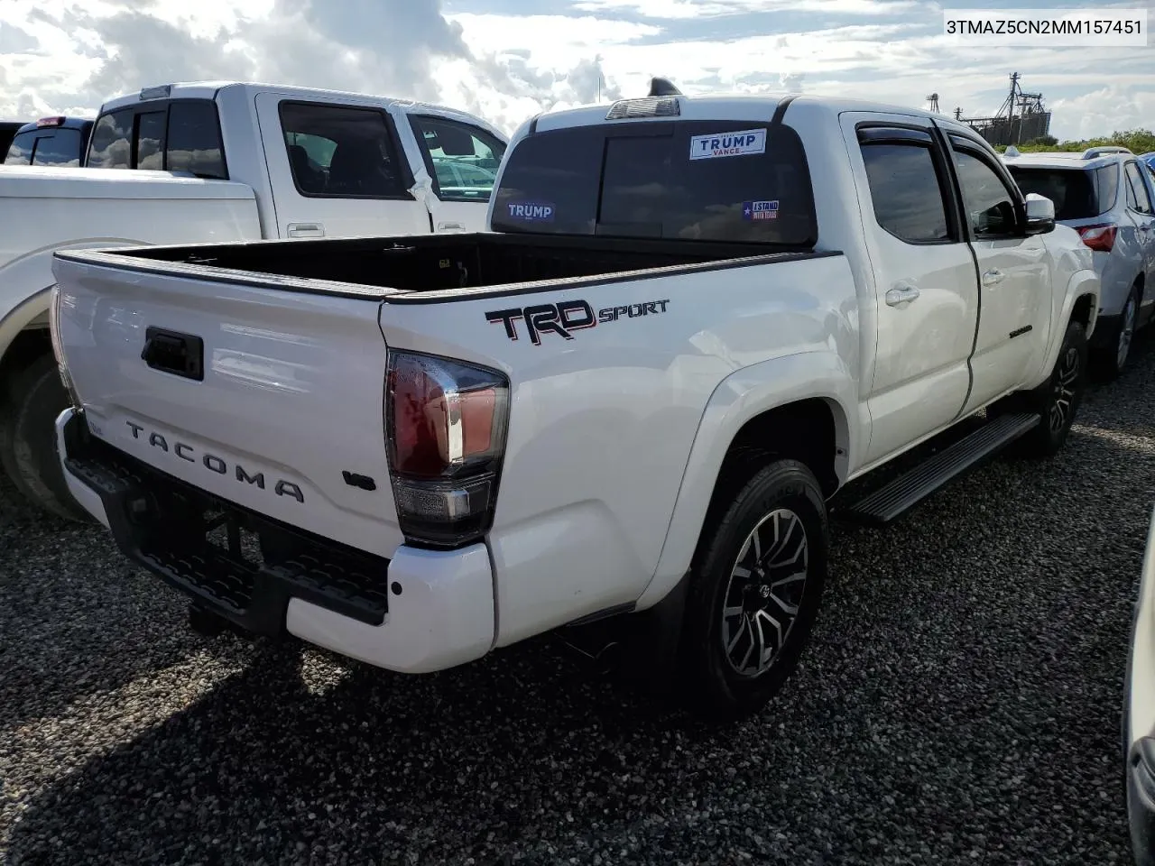 2021 Toyota Tacoma Double Cab VIN: 3TMAZ5CN2MM157451 Lot: 73842714