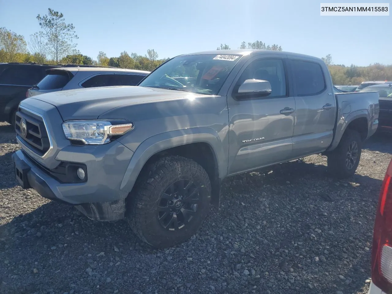 2021 Toyota Tacoma Double Cab VIN: 3TMCZ5AN1MM415583 Lot: 74042094