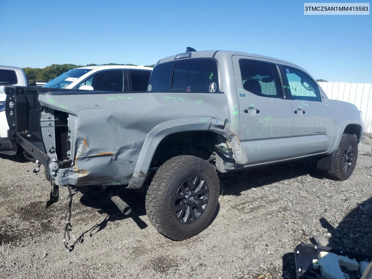 2021 Toyota Tacoma Double Cab VIN: 3TMCZ5AN1MM415583 Lot: 74042094