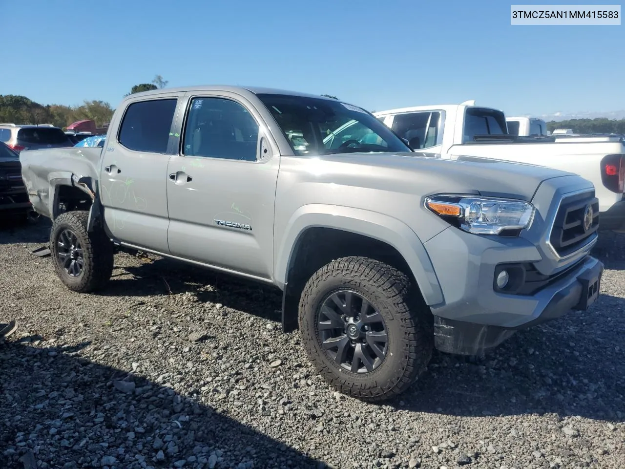 2021 Toyota Tacoma Double Cab VIN: 3TMCZ5AN1MM415583 Lot: 74042094