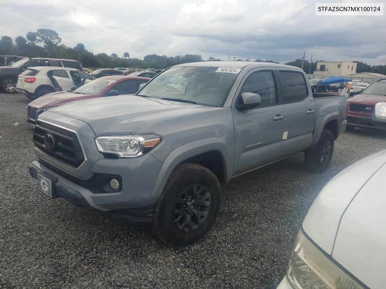 2021 Toyota Tacoma Double Cab VIN: 5TFAZ5CN7MX100124 Lot: 74047824