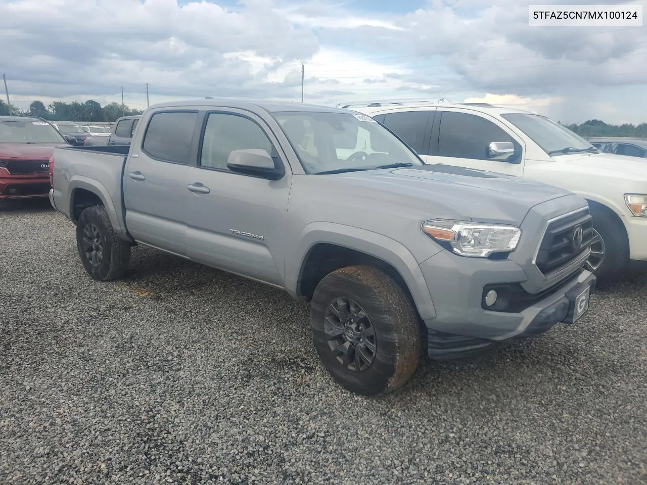 2021 Toyota Tacoma Double Cab VIN: 5TFAZ5CN7MX100124 Lot: 74047824