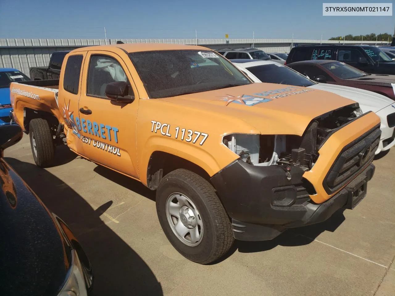 2021 Toyota Tacoma Access Cab VIN: 3TYRX5GN0MT021147 Lot: 74196934