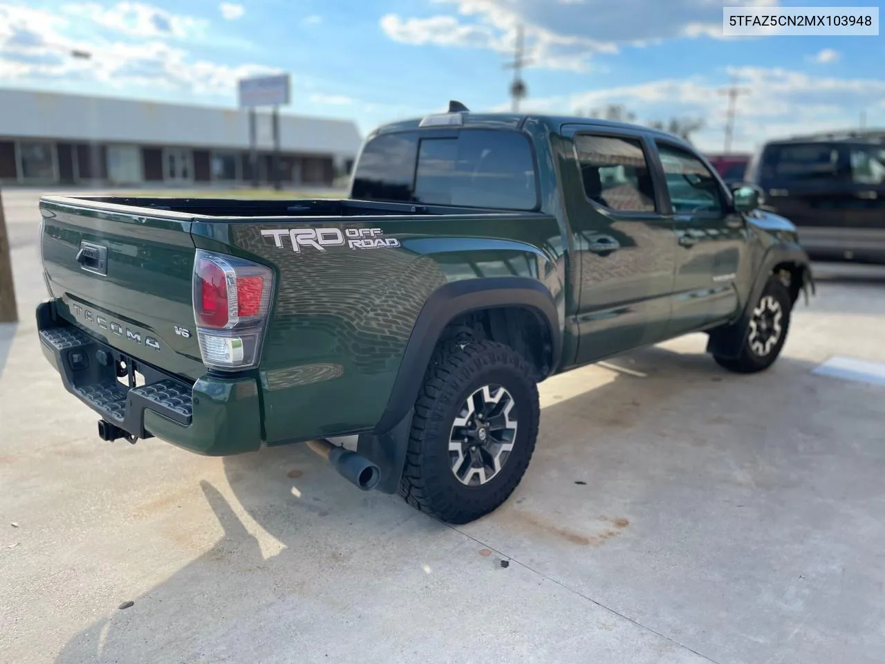 2021 Toyota Tacoma Double Cab VIN: 5TFAZ5CN2MX103948 Lot: 74216434