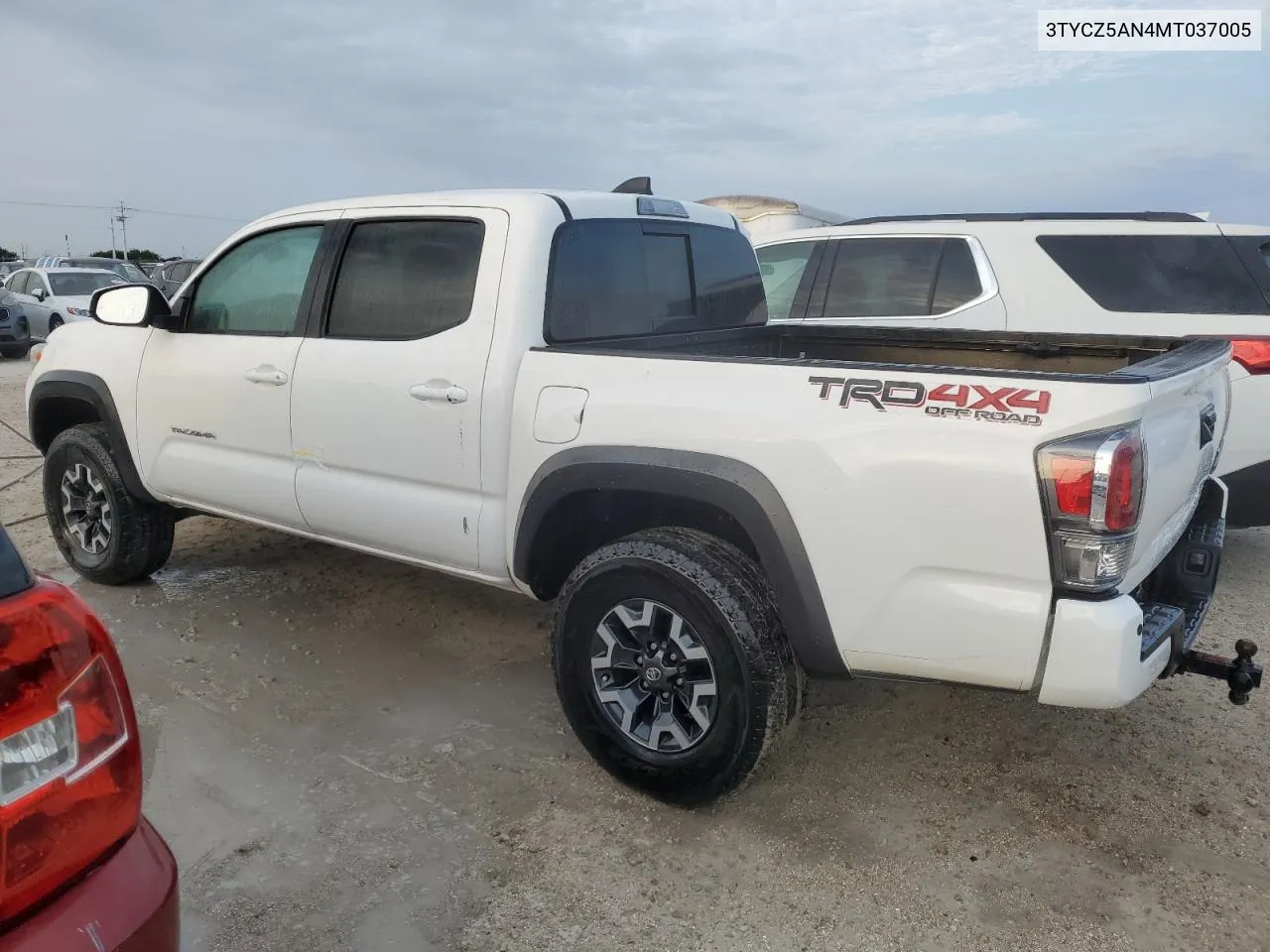 2021 Toyota Tacoma Double Cab VIN: 3TYCZ5AN4MT037005 Lot: 74253494