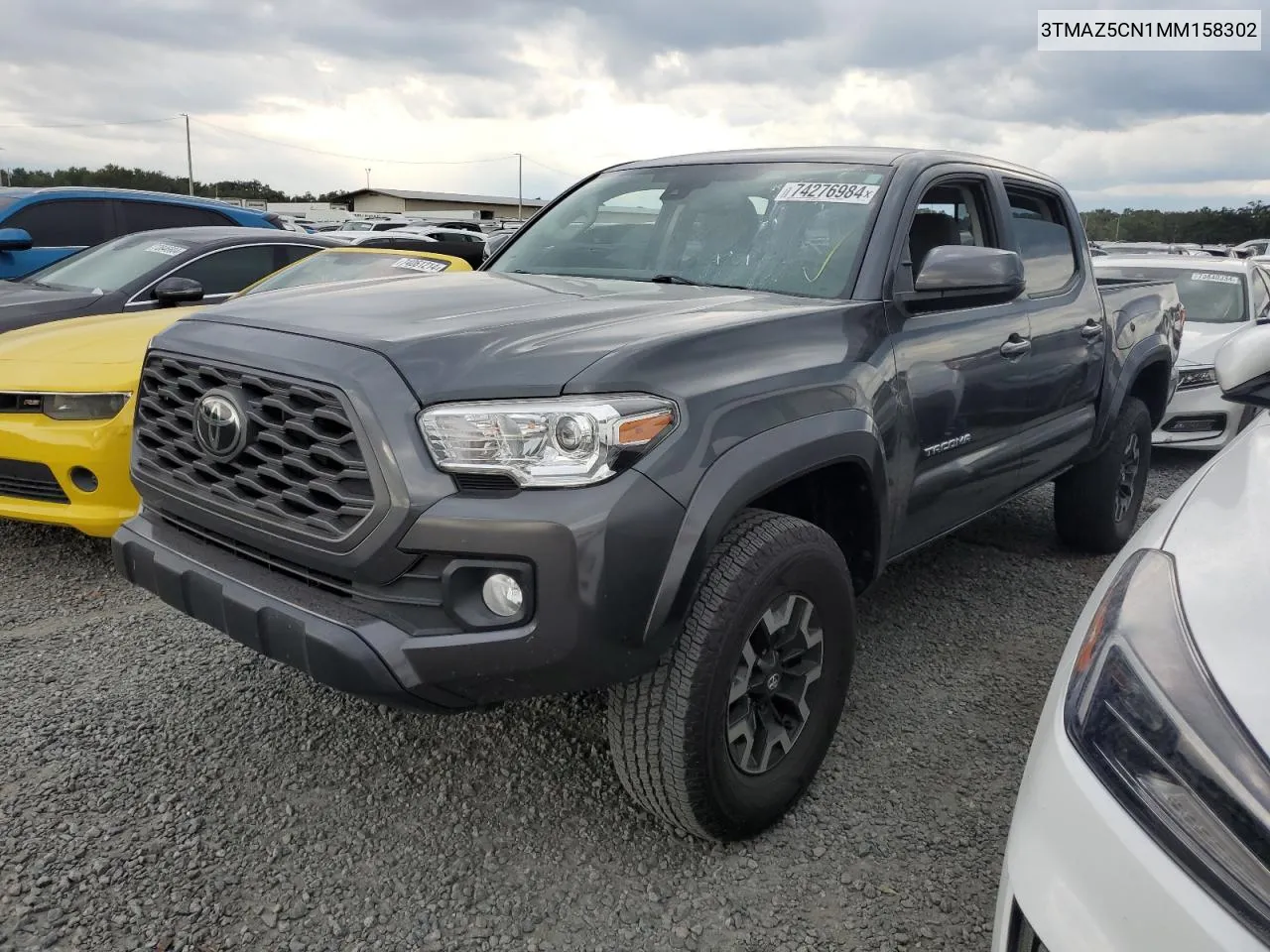 2021 Toyota Tacoma Double Cab VIN: 3TMAZ5CN1MM158302 Lot: 74276984