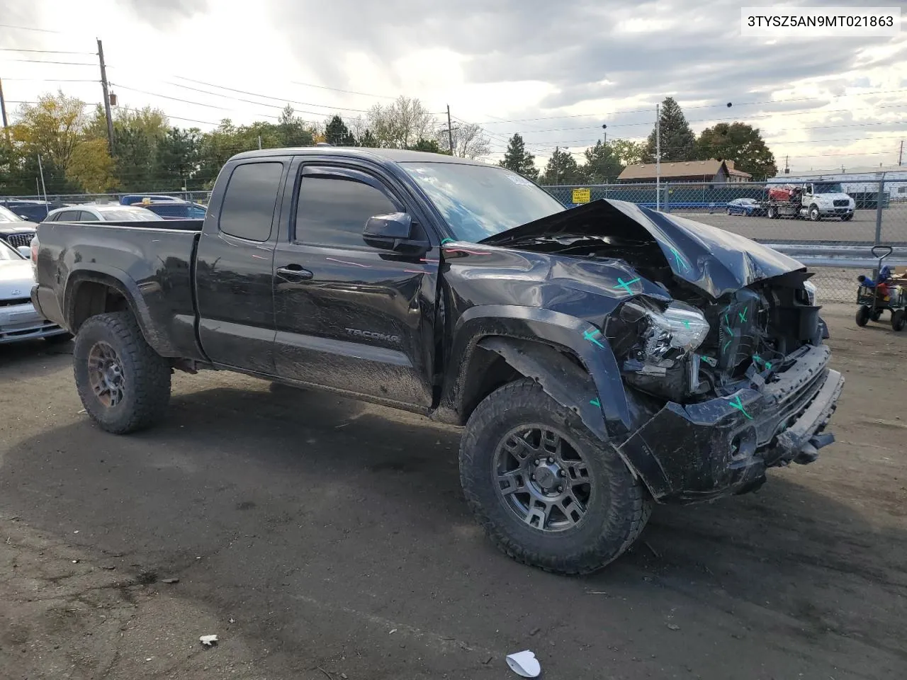 2021 Toyota Tacoma Access Cab VIN: 3TYSZ5AN9MT021863 Lot: 74628614