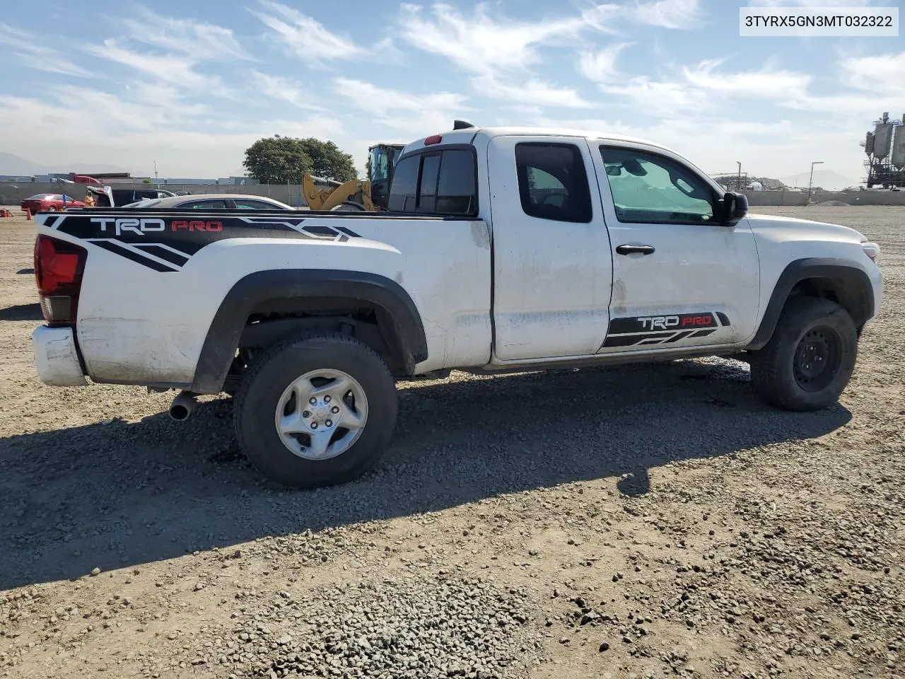 2021 Toyota Tacoma Access Cab VIN: 3TYRX5GN3MT032322 Lot: 74799544