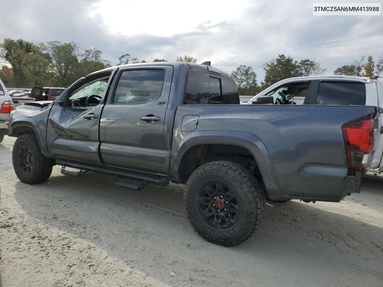 2021 Toyota Tacoma Double Cab VIN: 3TMCZ5AN6MM413988 Lot: 74814614