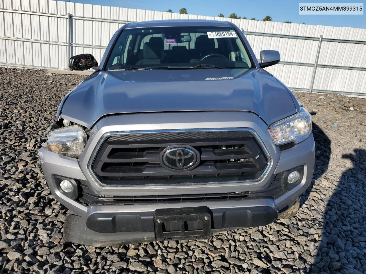 2021 Toyota Tacoma Double Cab VIN: 3TMCZ5AN4MM399315 Lot: 74869154