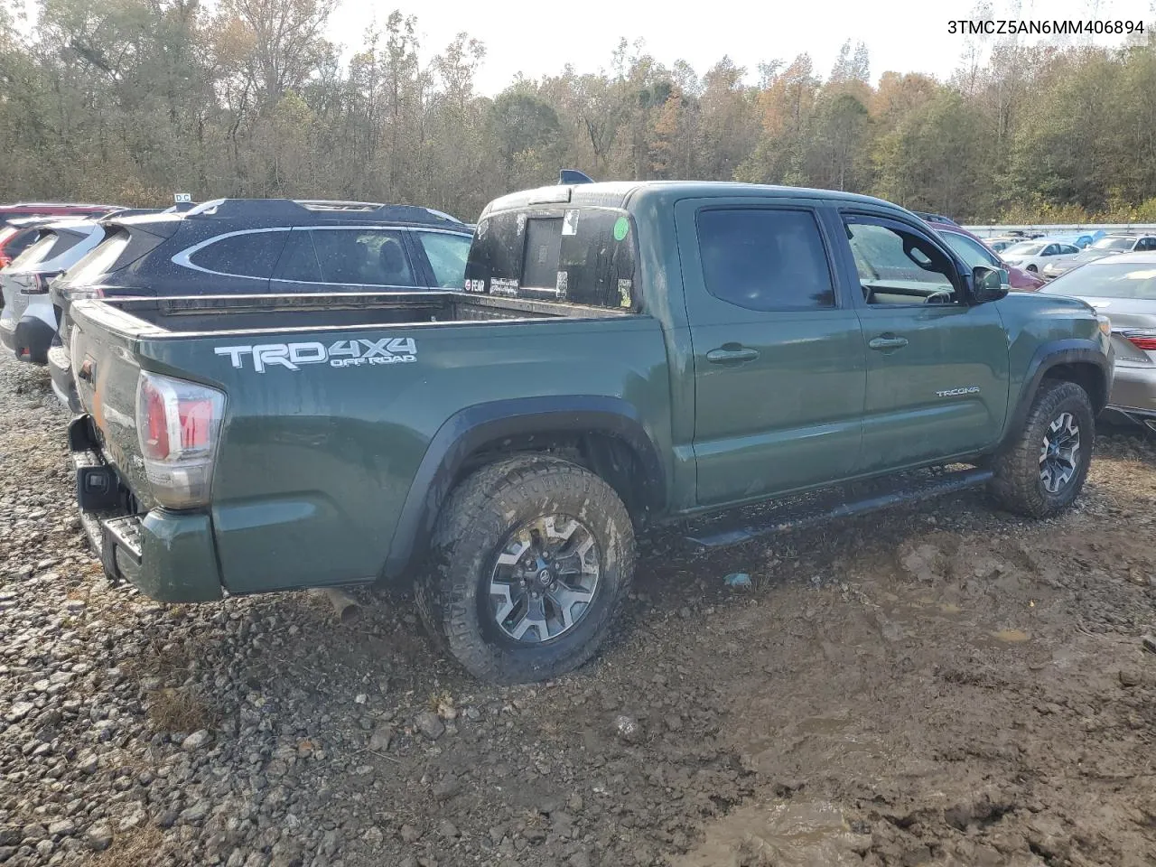 2021 Toyota Tacoma Double Cab VIN: 3TMCZ5AN6MM406894 Lot: 75010134