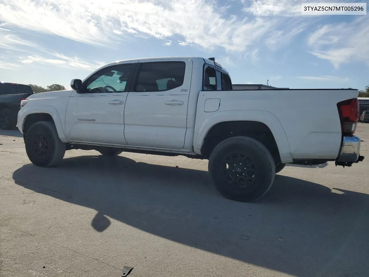 2021 Toyota Tacoma Double Cab VIN: 3TYAZ5CN7MT005296 Lot: 75343034