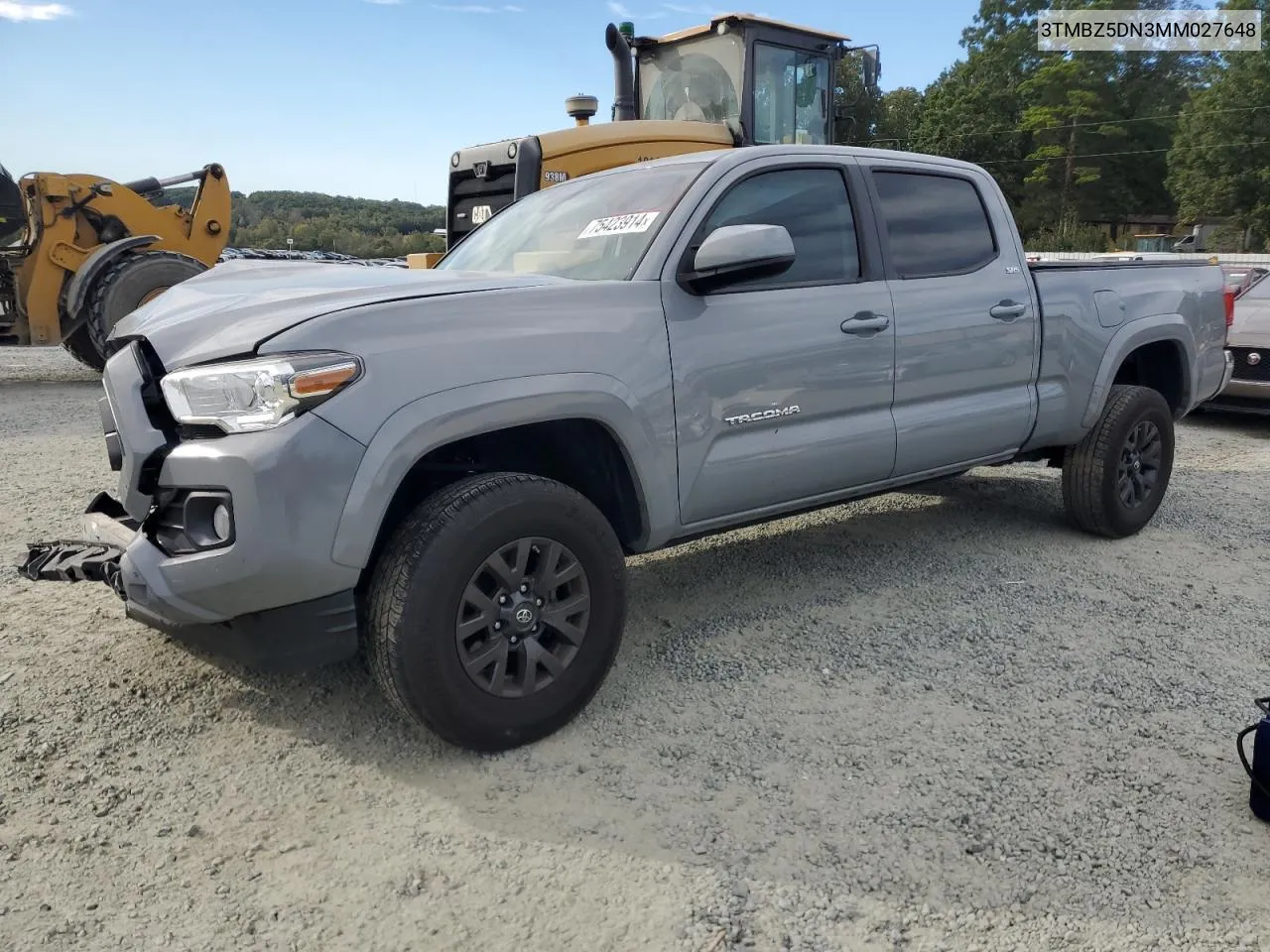 2021 Toyota Tacoma Double Cab VIN: 3TMBZ5DN3MM027648 Lot: 75423914